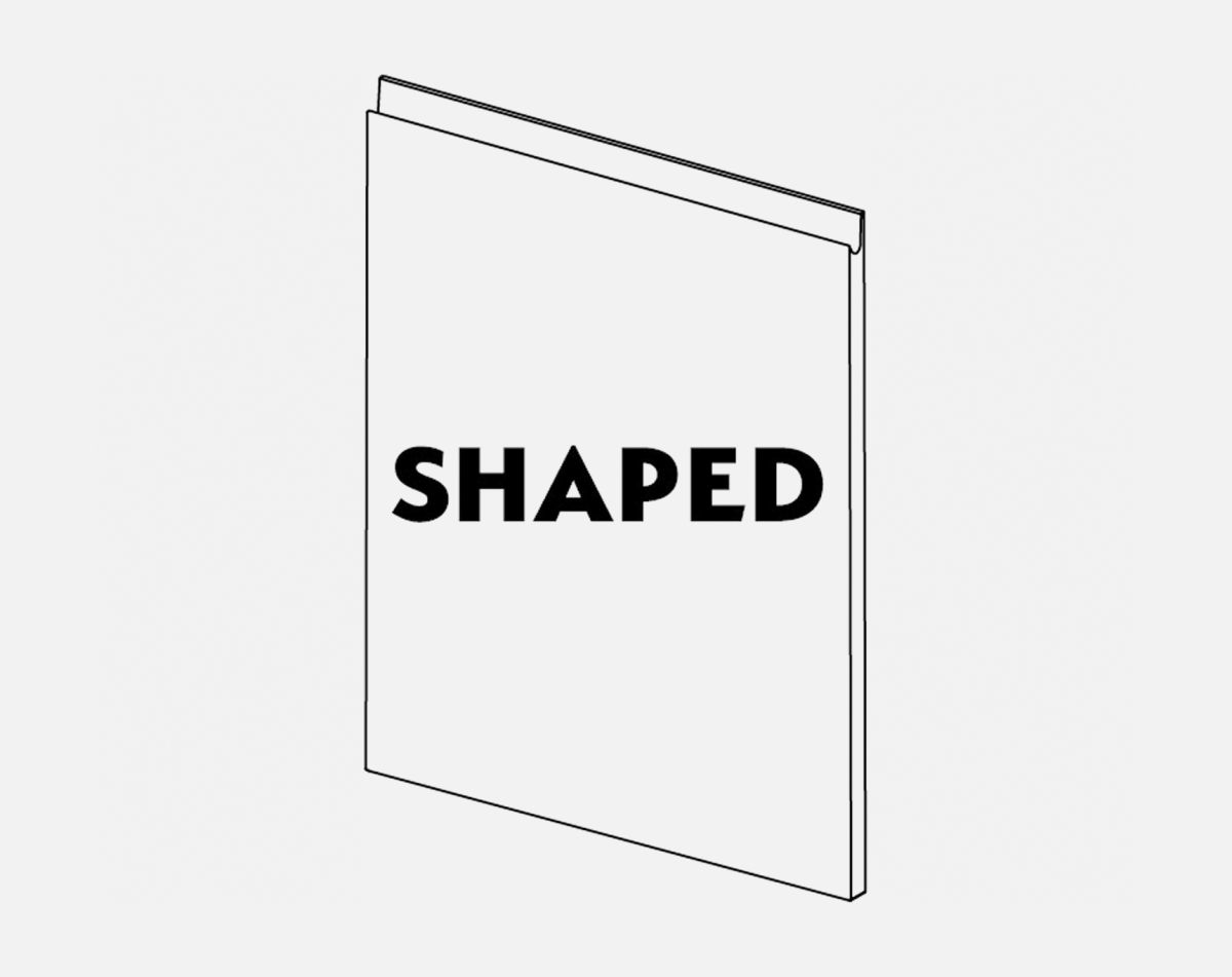 SHAPED BASE END PANEL LUCENTE MATT INDIGO