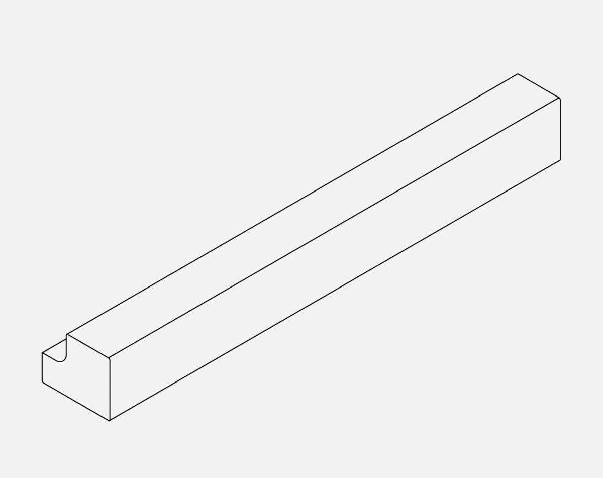 CORNICE / PELMET SQUARE CAMBRIDGE LIGHT GREY