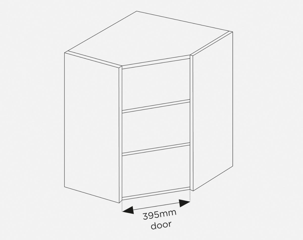 Tall Splay Corner Wall Unit
