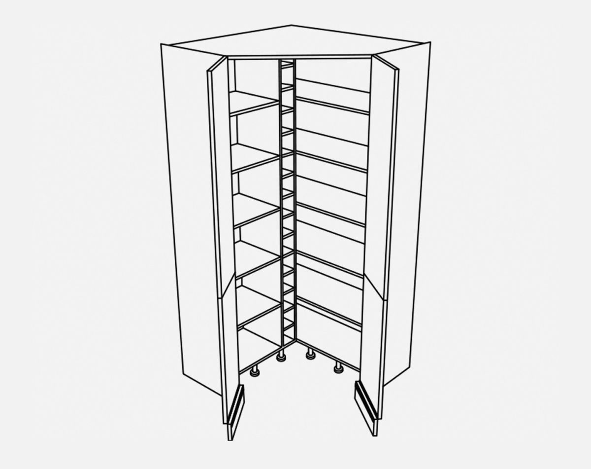 Diagonal Corner Larder Unit