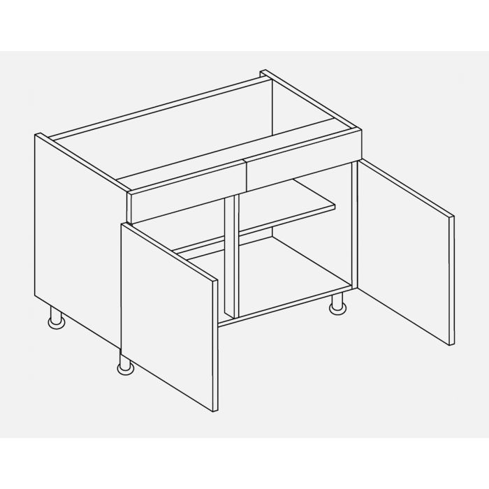 800MM 2 X DUMMY DRAWERS LUCENTE GLOSS CREAM