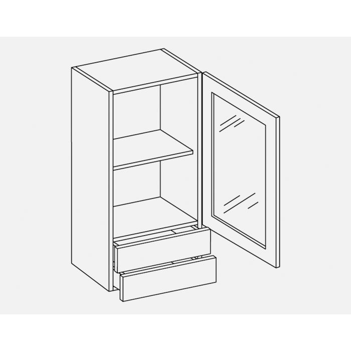 GLASS DRESSER 500MM CAMBRIDGE IVORY TKC