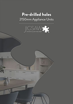 Pre-drilled holes guide 2150mm Appliance Units